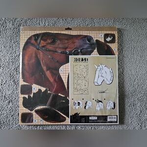 Horse Wooden Horse Sculpture DIY 3D Puzzle Wall Decor